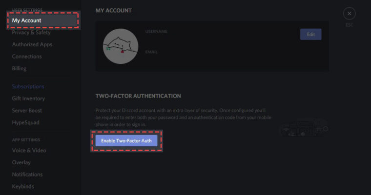 Cómo configurar la autenticación de dos factores en Discord.
