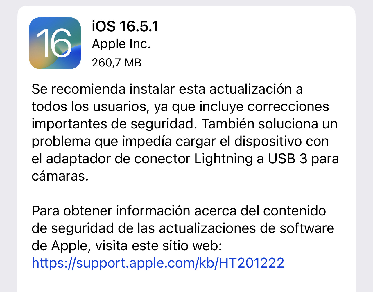 Un problema con iOS 16.5.1, que se encuentra en millones de iPhones.
