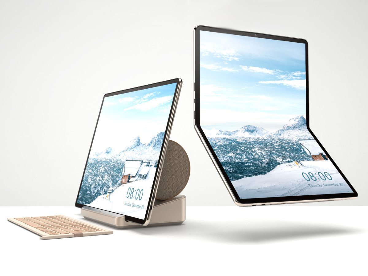 Esta tablet plegable puede transformarse en un portátil y un escritorio.