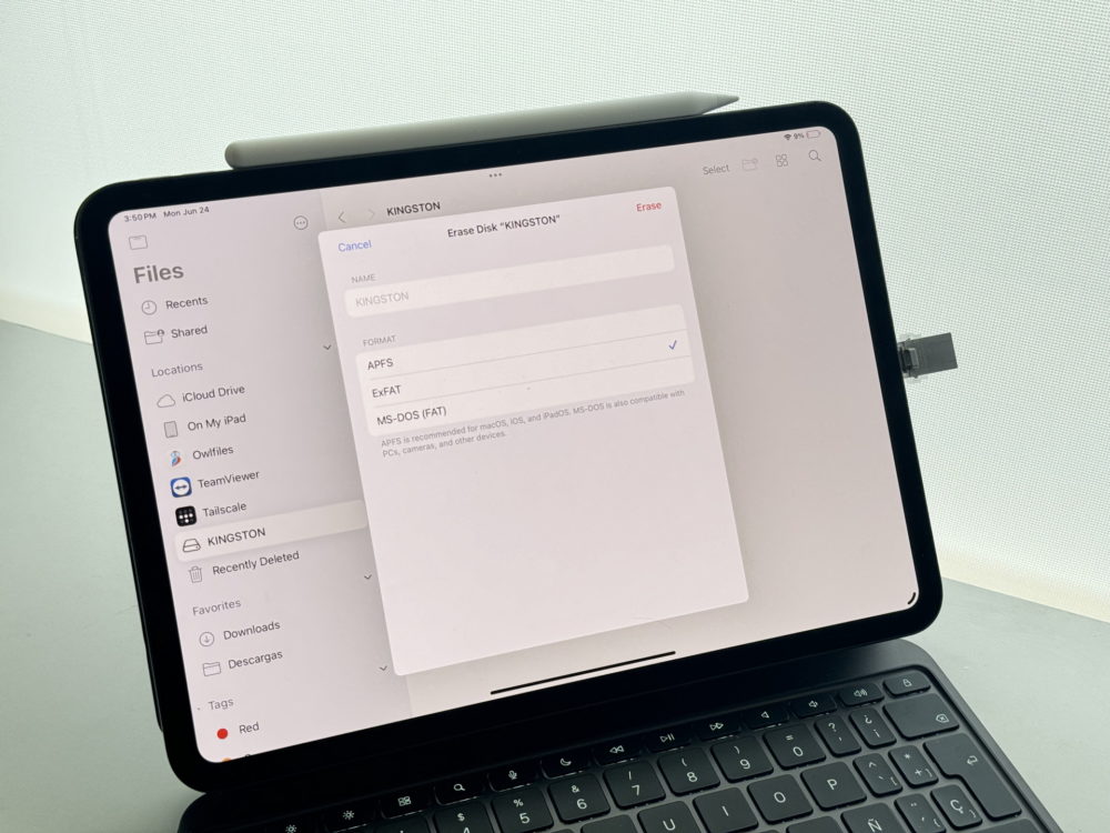 iPadOS 18 te permite formatear unidades externas en un iPad [y también en un iPhone].