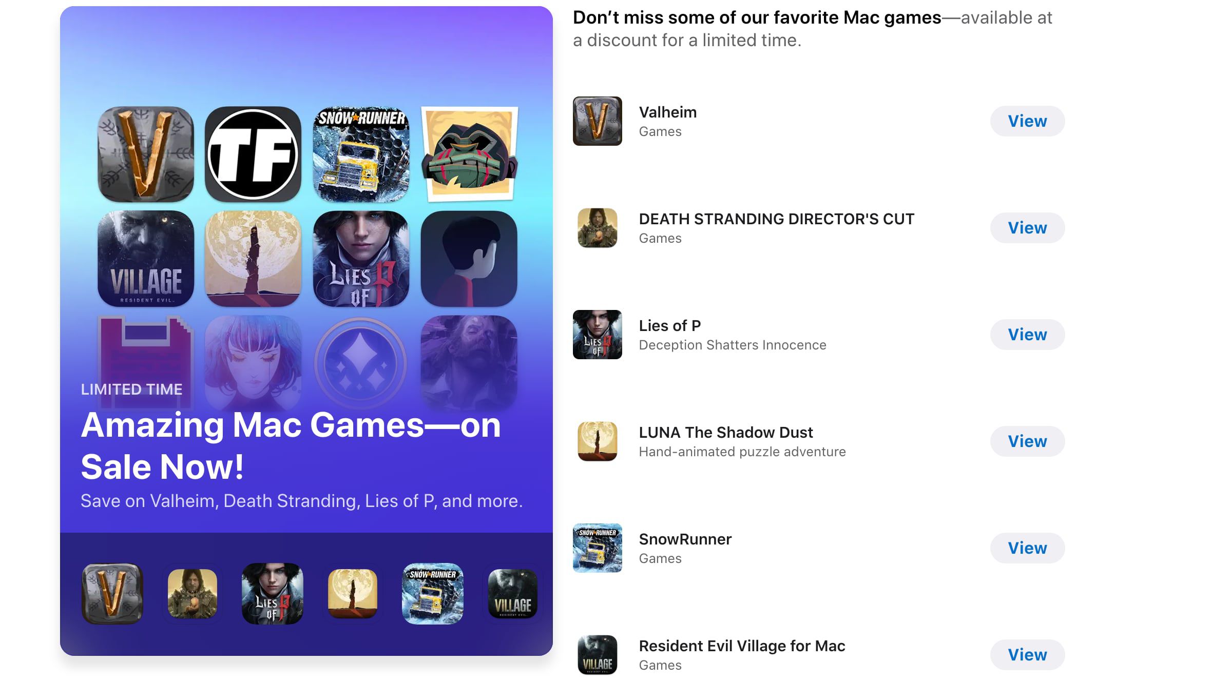 Apple lanza rebajas en juegos de la Mac App Store