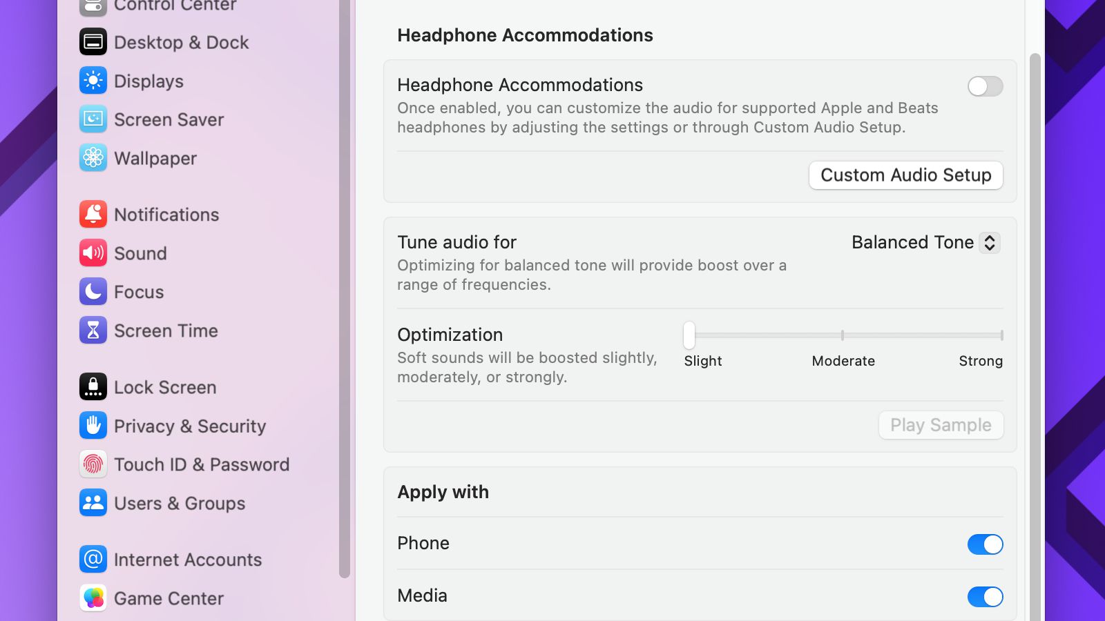 macOS Sequoia te permite personalizar el audio de los AirPods en la configuración del sistema