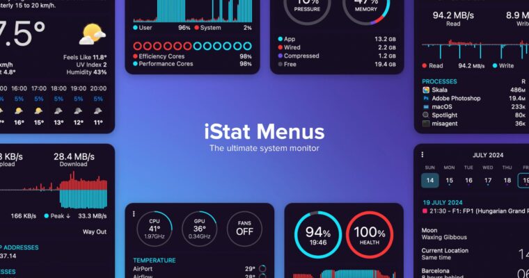 iStat Menus 7.0 presenta un rediseño completo y nuevas funciones
