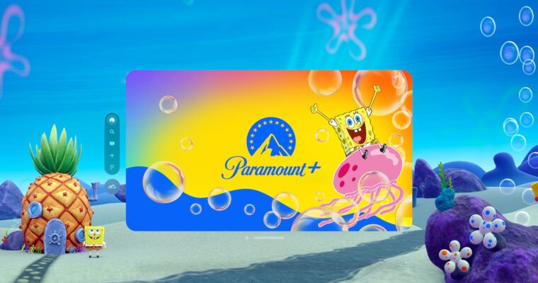 Bob Esponja ahora disponible en la aplicación Paramount+ en Apple Vision Pro: Sumérgete en su mundo.