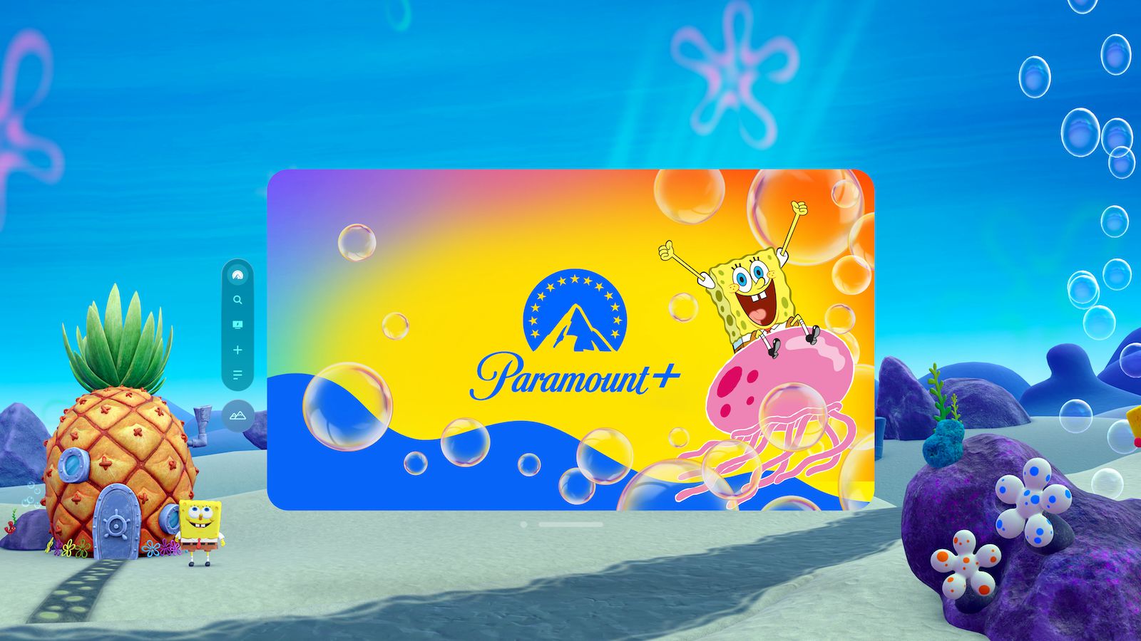 Bob Esponja ahora disponible en la aplicación Paramount+ en Apple Vision Pro: Sumérgete en su mundo.