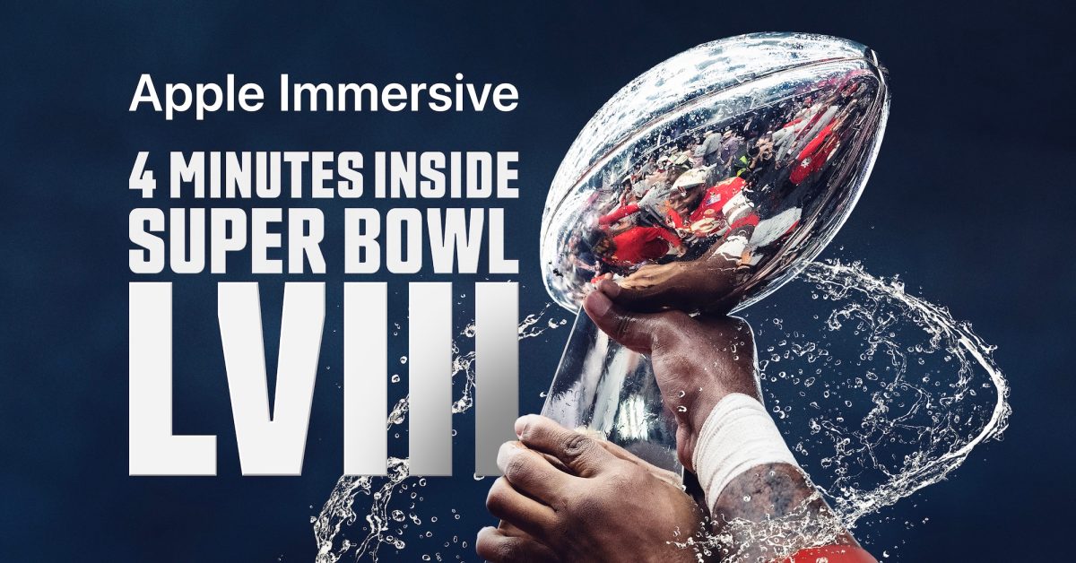 Nuevo Super Bowl LVIII Video Inmersivo y más llegando pronto a Vision Pro – ¡Revive la emoción del Super Bowl con una experiencia inmersiva!