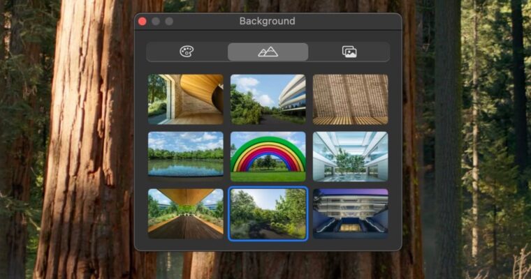 macOS Sequoia presenta nuevos fondos de pantalla de FaceTime mostrando Apple Park