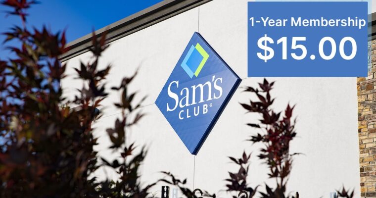 ¡Consigue una membresía de Sam’s Club por 1 año por solo $15 (70% de descuento)!