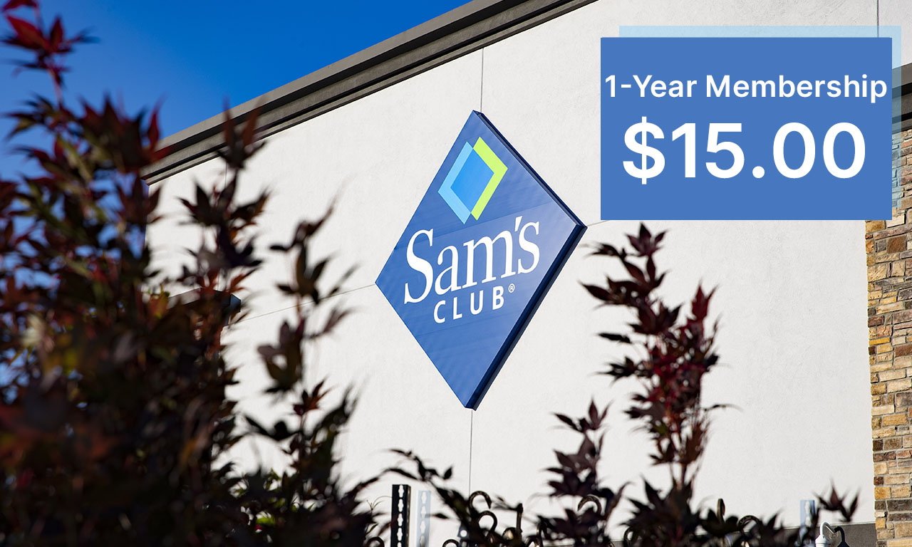 ¡Consigue una membresía de Sam’s Club por 1 año por solo $15 (70% de descuento)!