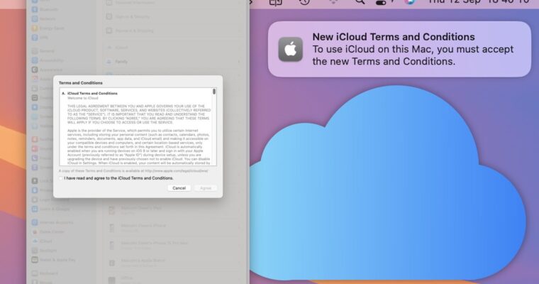 Apple prepara una actualización de los términos y condiciones de iCloud