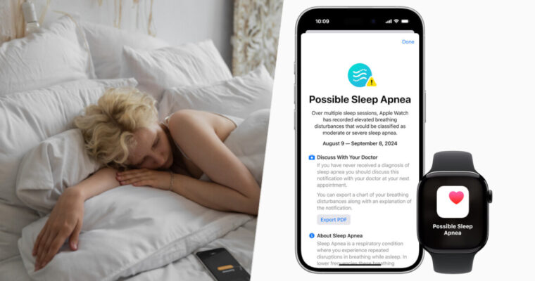 La detección de apnea del sueño en el Apple Watch ahora está disponible en Canadá tras la aprobación.